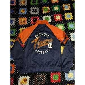 GIII Women's Detroit Tigers MLB Baseball Track Jacket Navy Blue Small 2016